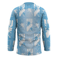 Bula Fiji Hockey Jersey Blue Makare Masi Tapa Pattern LT05 - Polynesian Pride