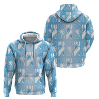 Bula Fiji Hoodie Blue Makare Masi Tapa Pattern LT05 - Polynesian Pride