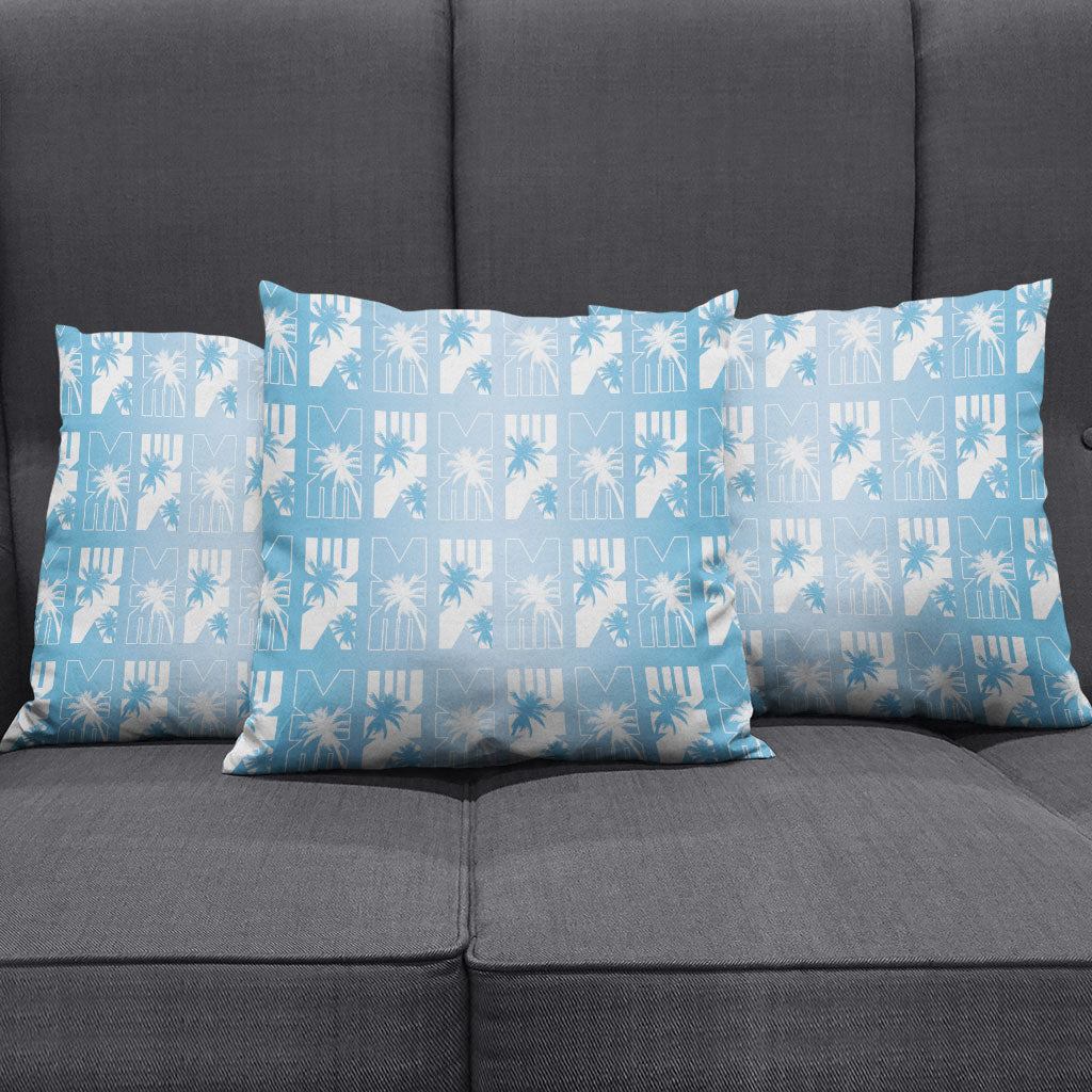 Bula Fiji Pillow Cover Blue Makare Masi Tapa Pattern LT05 - Polynesian Pride