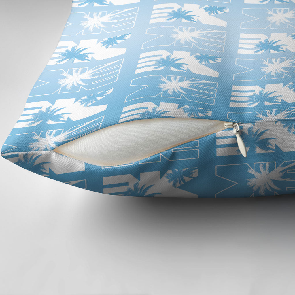 Bula Fiji Pillow Cover Blue Makare Masi Tapa Pattern LT05 - Polynesian Pride