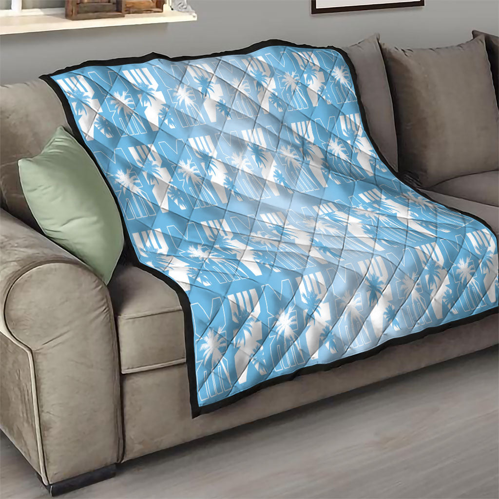 Bula Fiji Quilt Blue Makare Masi Tapa Pattern LT05 - Polynesian Pride