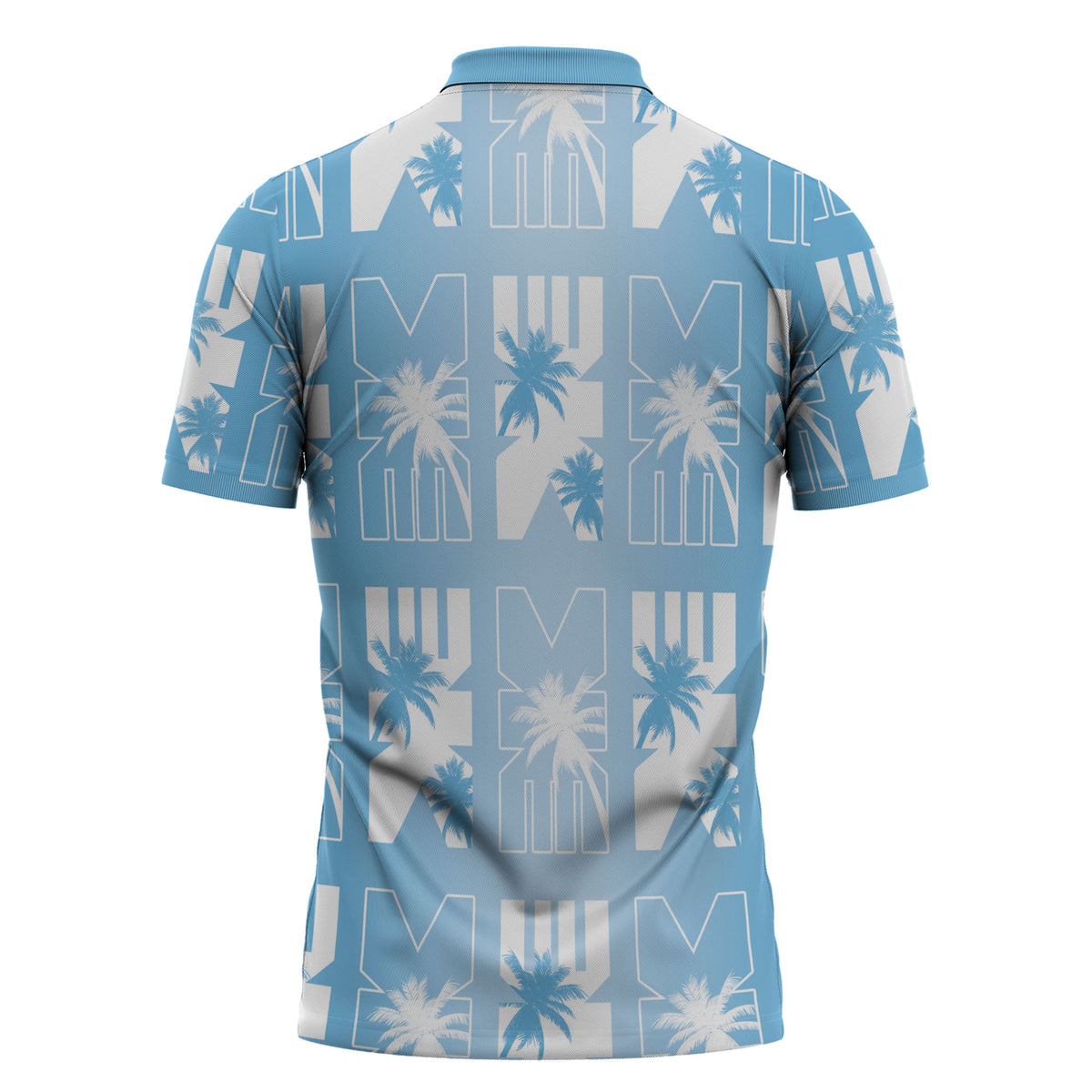 Bula Fiji Zipper Polo Shirt Blue Makare Masi Tapa Pattern LT05 - Polynesian Pride