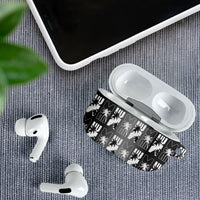Bula Fiji AirPods Case Black Makare Masi Tapa Pattern LT05 - Polynesian Pride