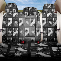 Bula Fiji Back Car Seat Cover Black Makare Masi Tapa Pattern LT05 One Size Black - Polynesian Pride