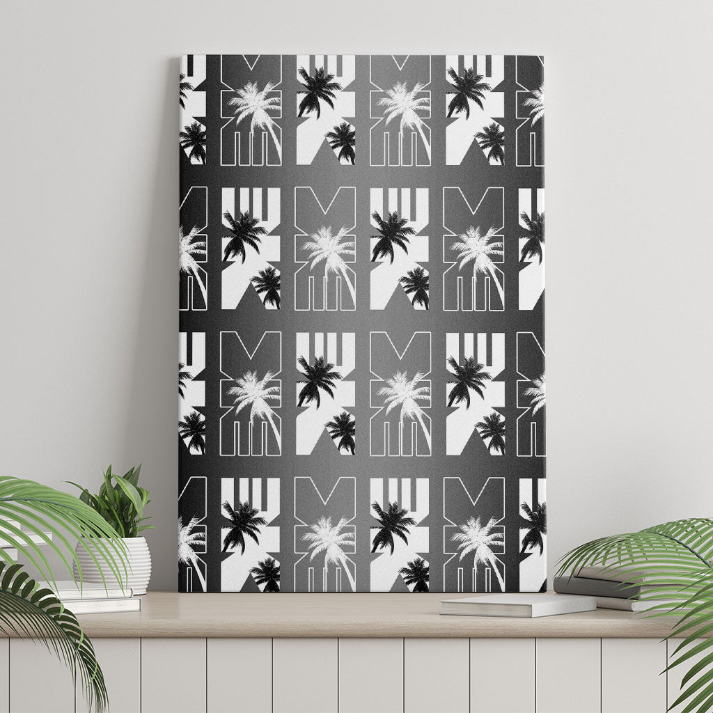 Bula Fiji Canvas Wall Art Black Makare Masi Tapa Pattern LT05 - Polynesian Pride