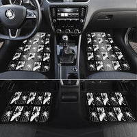 Bula Fiji Car Mats Black Makare Masi Tapa Pattern LT05 Set 4pcs Black - Polynesian Pride