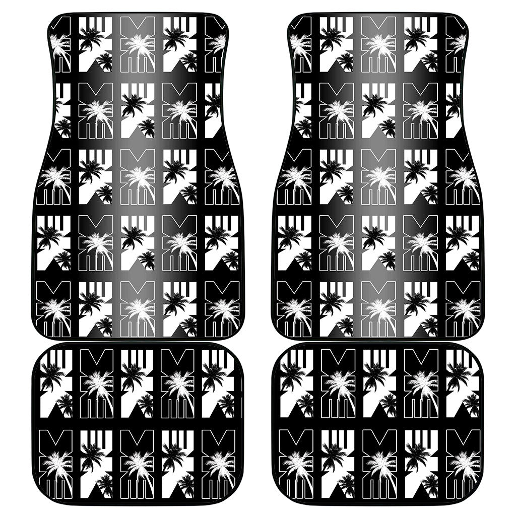 Bula Fiji Car Mats Black Makare Masi Tapa Pattern LT05 - Polynesian Pride