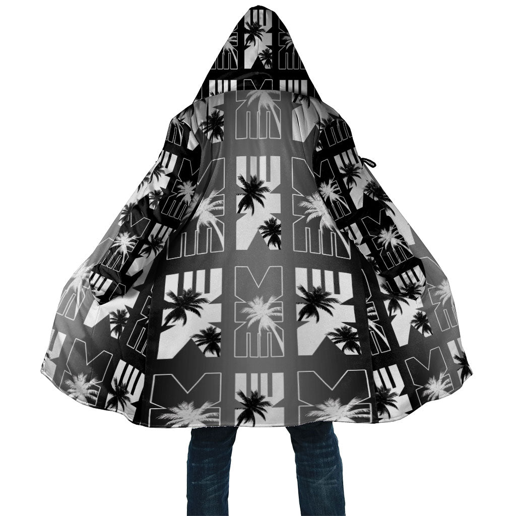 Bula Fiji Cloak Black Makare Masi Tapa Pattern LT05 Unisex Black - Polynesian Pride