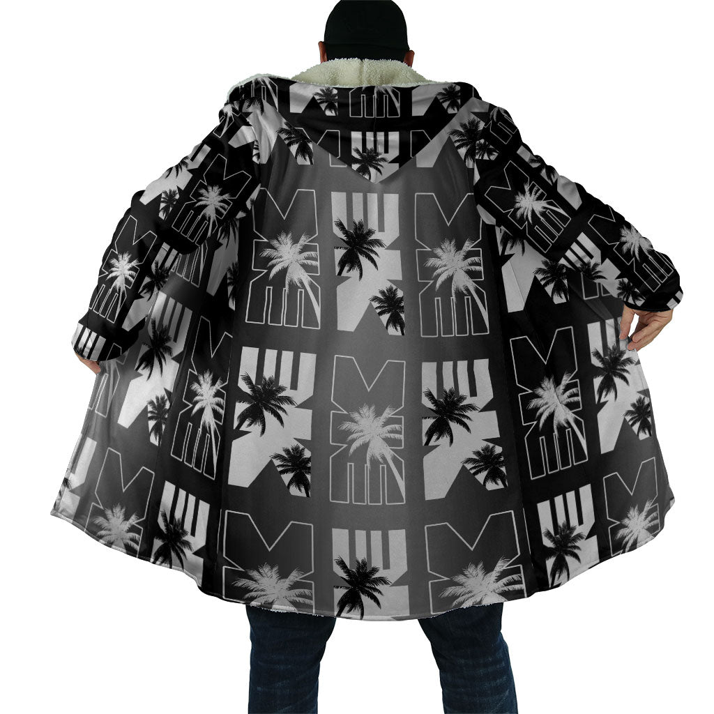 Bula Fiji Cloak Black Makare Masi Tapa Pattern LT05 - Polynesian Pride