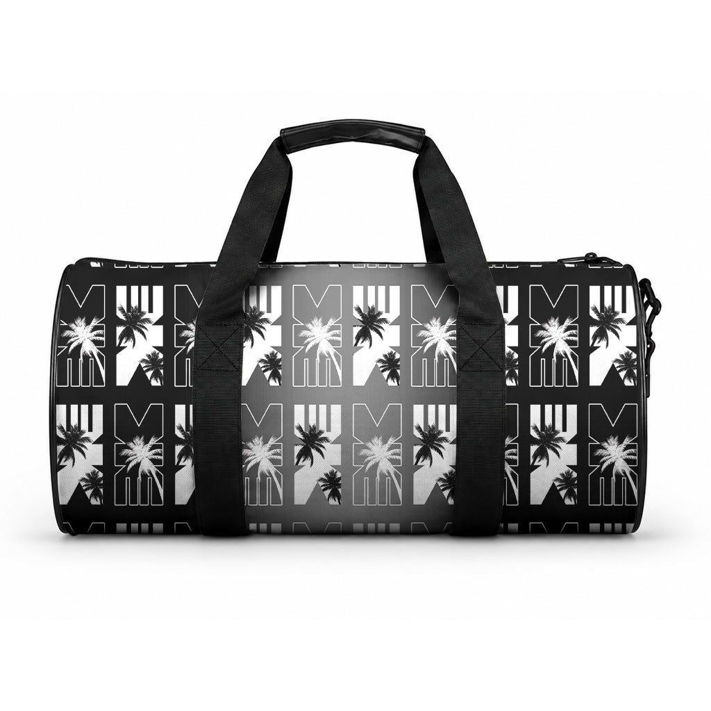 Bula Fiji Duffle Bag Black Makare Masi Tapa Pattern