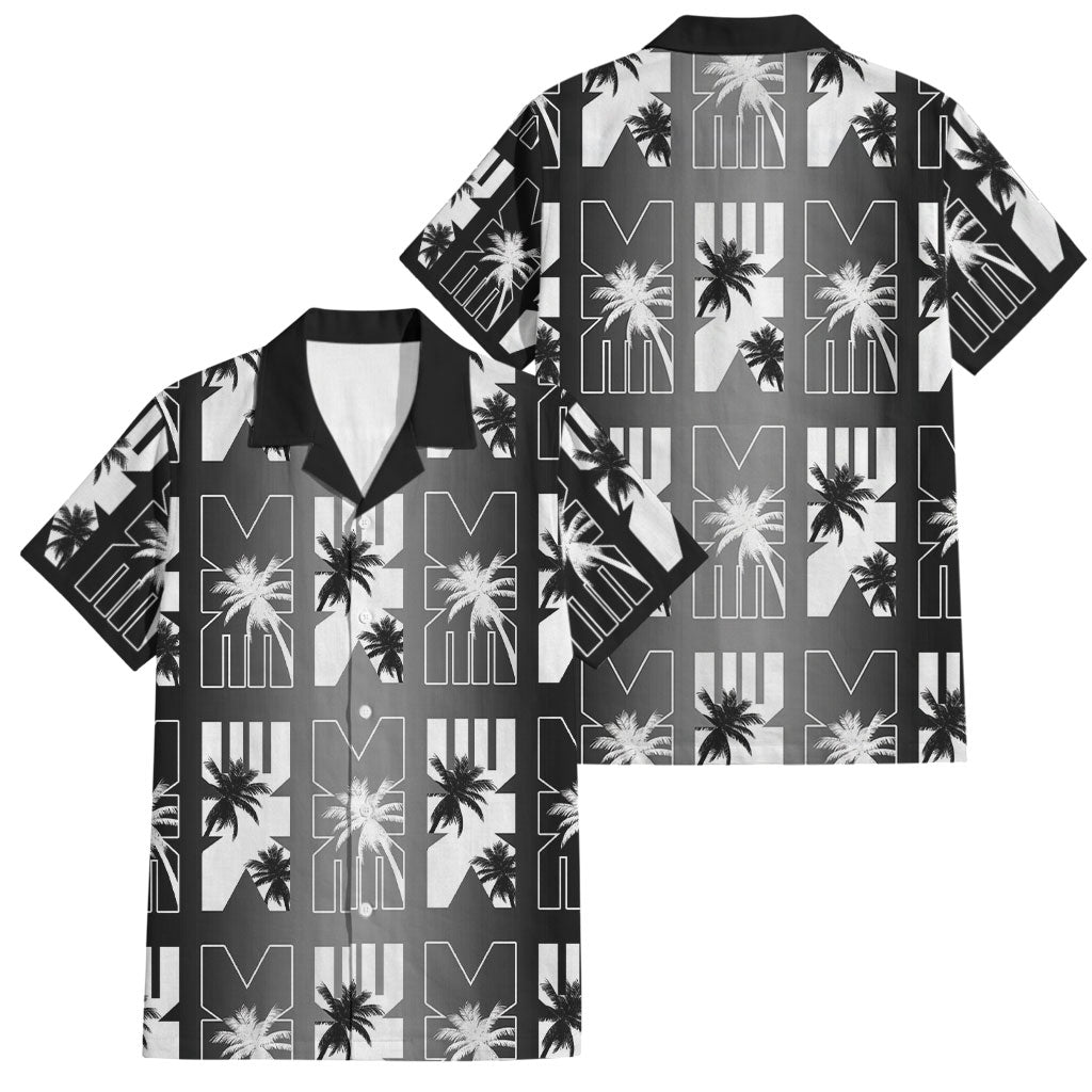 Bula Fiji Family Matching Short Sleeve Bodycon Dress and Hawaiian Shirt Black Makare Masi Tapa Pattern LT05 Dad's Shirt - Short Sleeve Black - Polynesian Pride