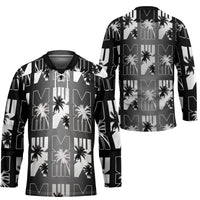 Bula Fiji Hockey Jersey Black Makare Masi Tapa Pattern LT05 - Polynesian Pride