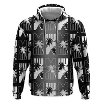 Bula Fiji Hoodie Black Makare Masi Tapa Pattern LT05 Pullover Hoodie Black - Polynesian Pride