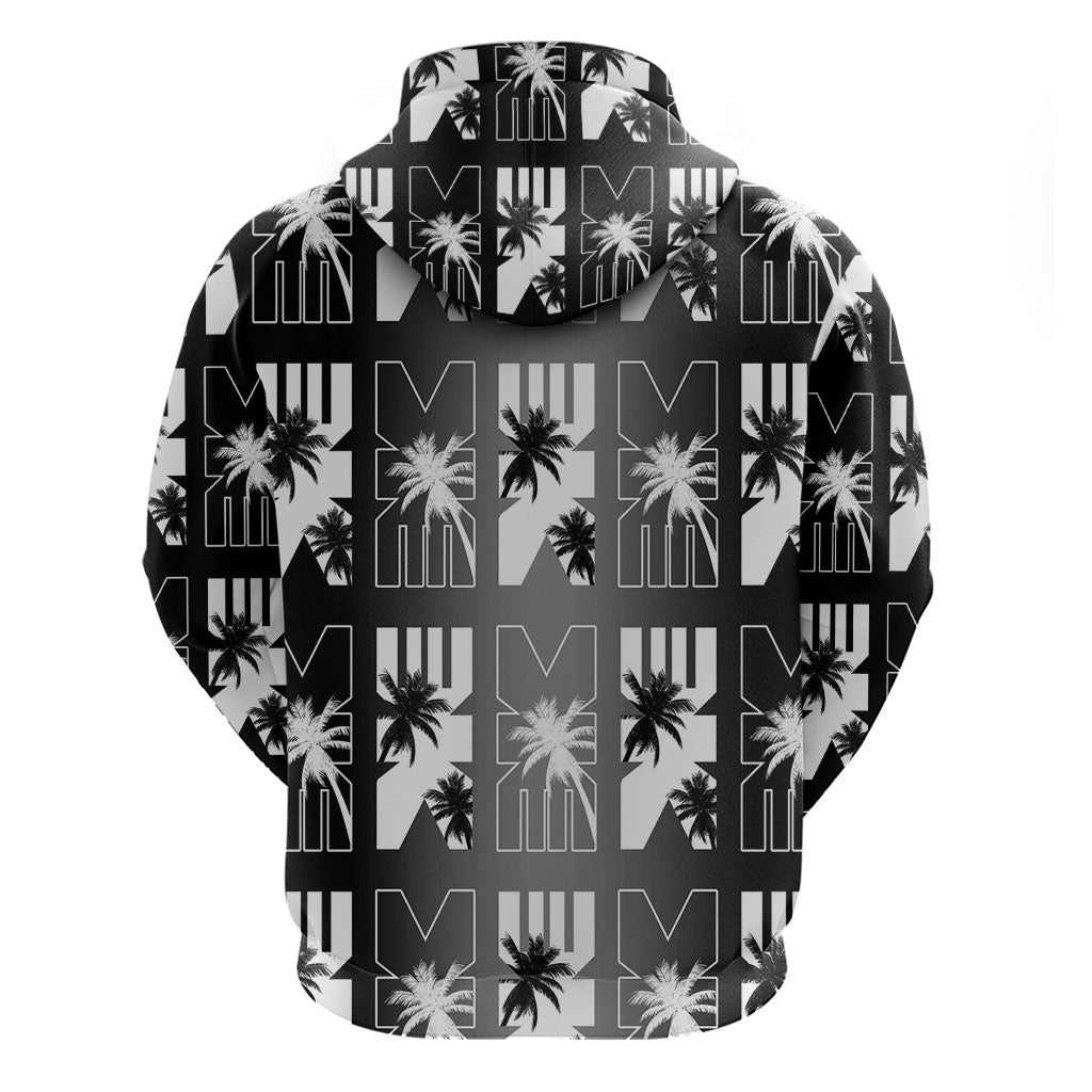 Bula Fiji Hoodie Black Makare Masi Tapa Pattern LT05 - Polynesian Pride