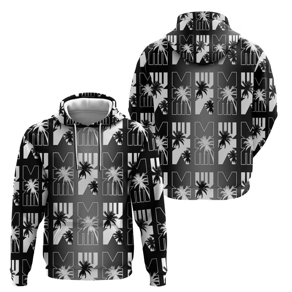 Bula Fiji Hoodie Black Makare Masi Tapa Pattern LT05 - Polynesian Pride