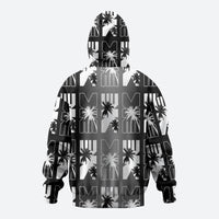 Bula Fiji Hoodie Black Makare Masi Tapa Pattern LT05 - Polynesian Pride