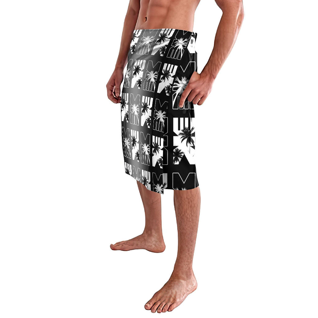 Bula Fiji Lavalava Black Makare Masi Tapa Pattern LT05 - Polynesian Pride