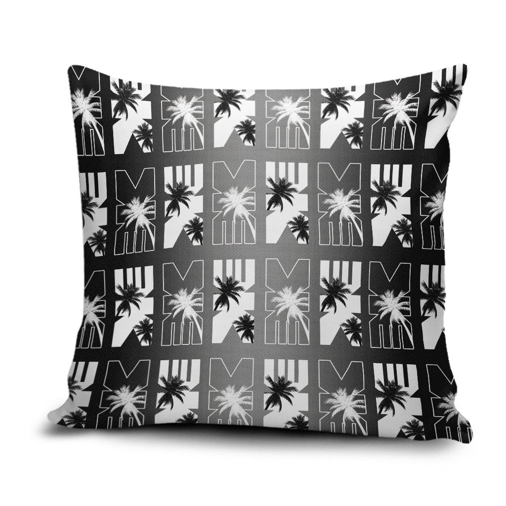 Bula Fiji Pillow Cover Black Makare Masi Tapa Pattern LT05 Black - Polynesian Pride