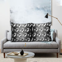 Bula Fiji Pillow Cover Black Makare Masi Tapa Pattern LT05 - Polynesian Pride