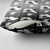 Bula Fiji Pillow Cover Black Makare Masi Tapa Pattern LT05 - Polynesian Pride