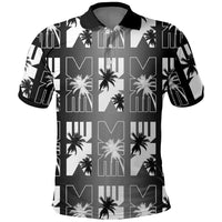Bula Fiji Polo Shirt Black Makare Masi Tapa Pattern LT05 Black - Polynesian Pride