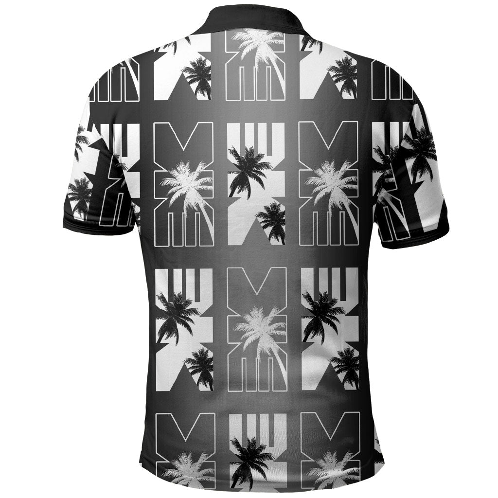Bula Fiji Polo Shirt Black Makare Masi Tapa Pattern LT05 - Polynesian Pride