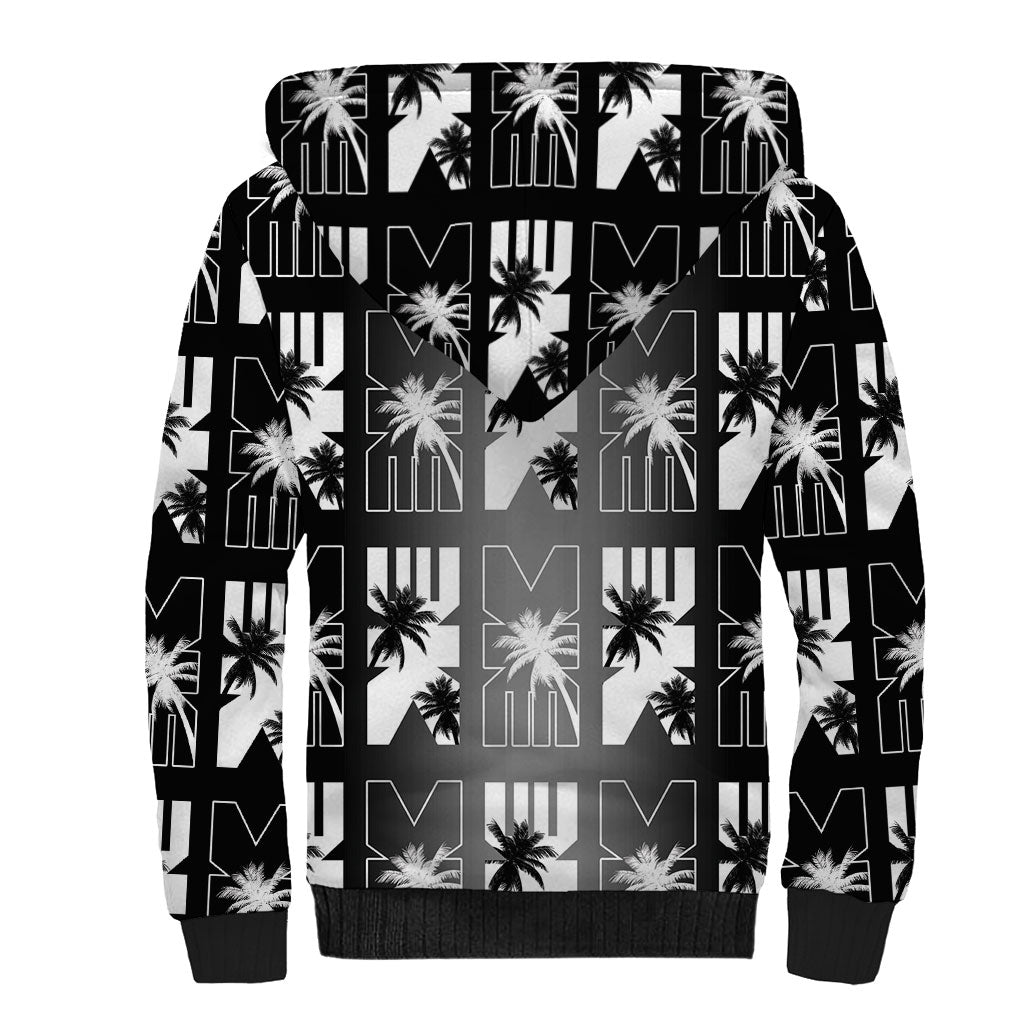Bula Fiji Sherpa Hoodie Black Makare Masi Tapa Pattern LT05 - Polynesian Pride