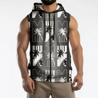 Bula Fiji Sleeveless Zip Hoodie Black Makare Masi Tapa Pattern LT05 - Polynesian Pride