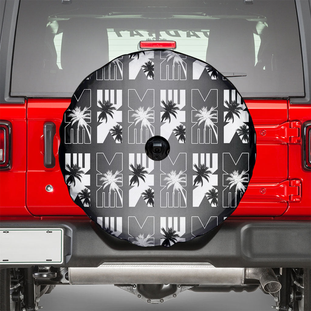 Bula Fiji Spare Tire Cover Black Makare Masi Tapa Pattern LT05 - Polynesian Pride