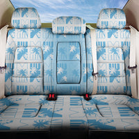 Bula Fiji Back Car Seat Cover White Makare Masi Tapa Pattern LT05 One Size White - Polynesian Pride