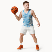 Bula Fiji Basketball Jersey White Makare Masi Tapa Pattern LT05 - Polynesian Pride