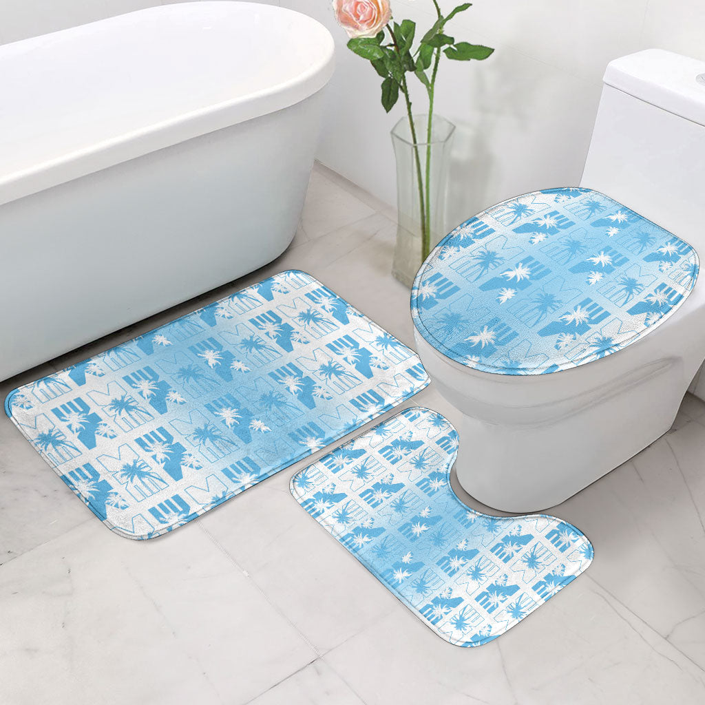 Bula Fiji Bathroom Set White Makare Masi Tapa Pattern LT05 - Polynesian Pride