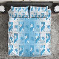 Bula Fiji Bedding Set White Makare Masi Tapa Pattern LT05 White - Polynesian Pride