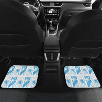 Bula Fiji Car Mats White Makare Masi Tapa Pattern LT05 Set 2pcs - Back White - Polynesian Pride