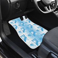 Bula Fiji Car Mats White Makare Masi Tapa Pattern LT05 - Polynesian Pride