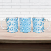 Bula Fiji Ceramic Mug White Makare Masi Tapa Pattern LT05 - Polynesian Pride