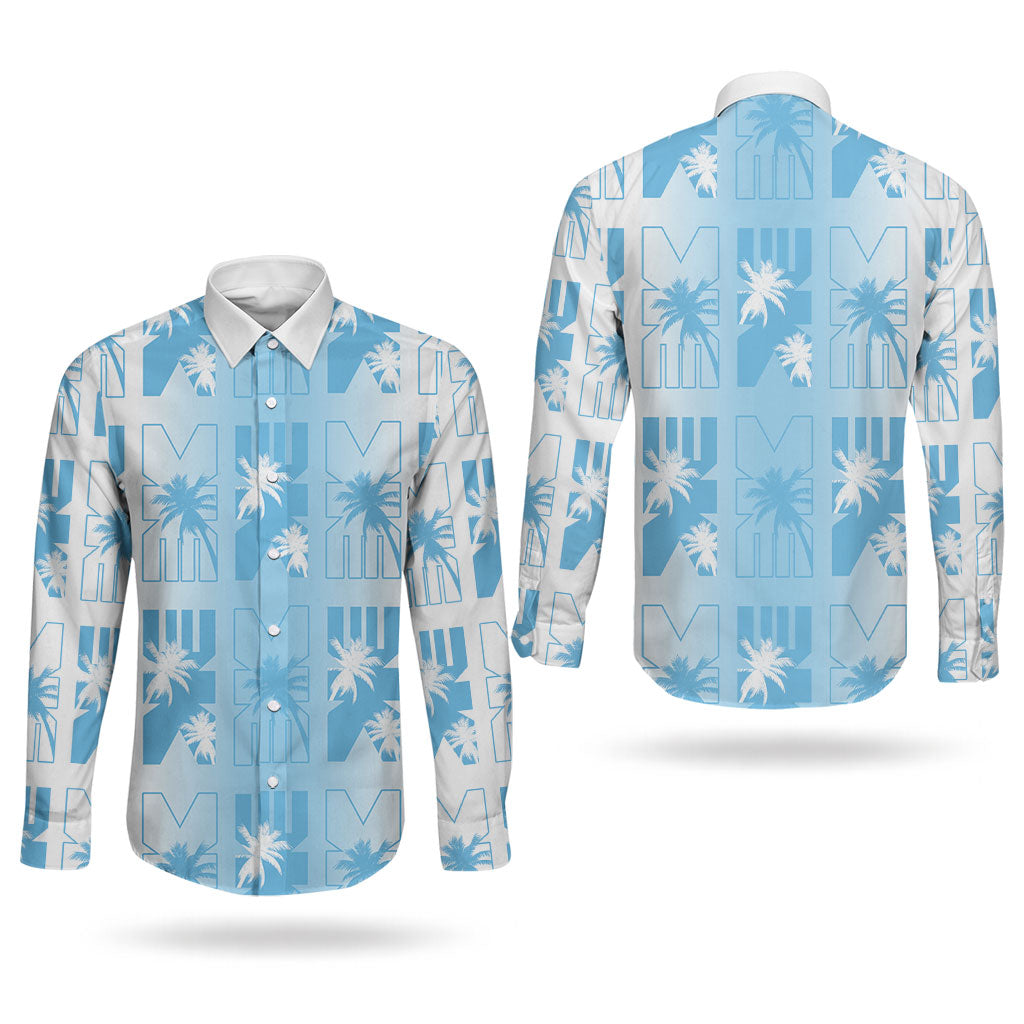 Bula Fiji Couples Matching Mermaid Dress and Long Sleeve Button Shirt White Makare Masi Tapa Pattern LT05 - Polynesian Pride