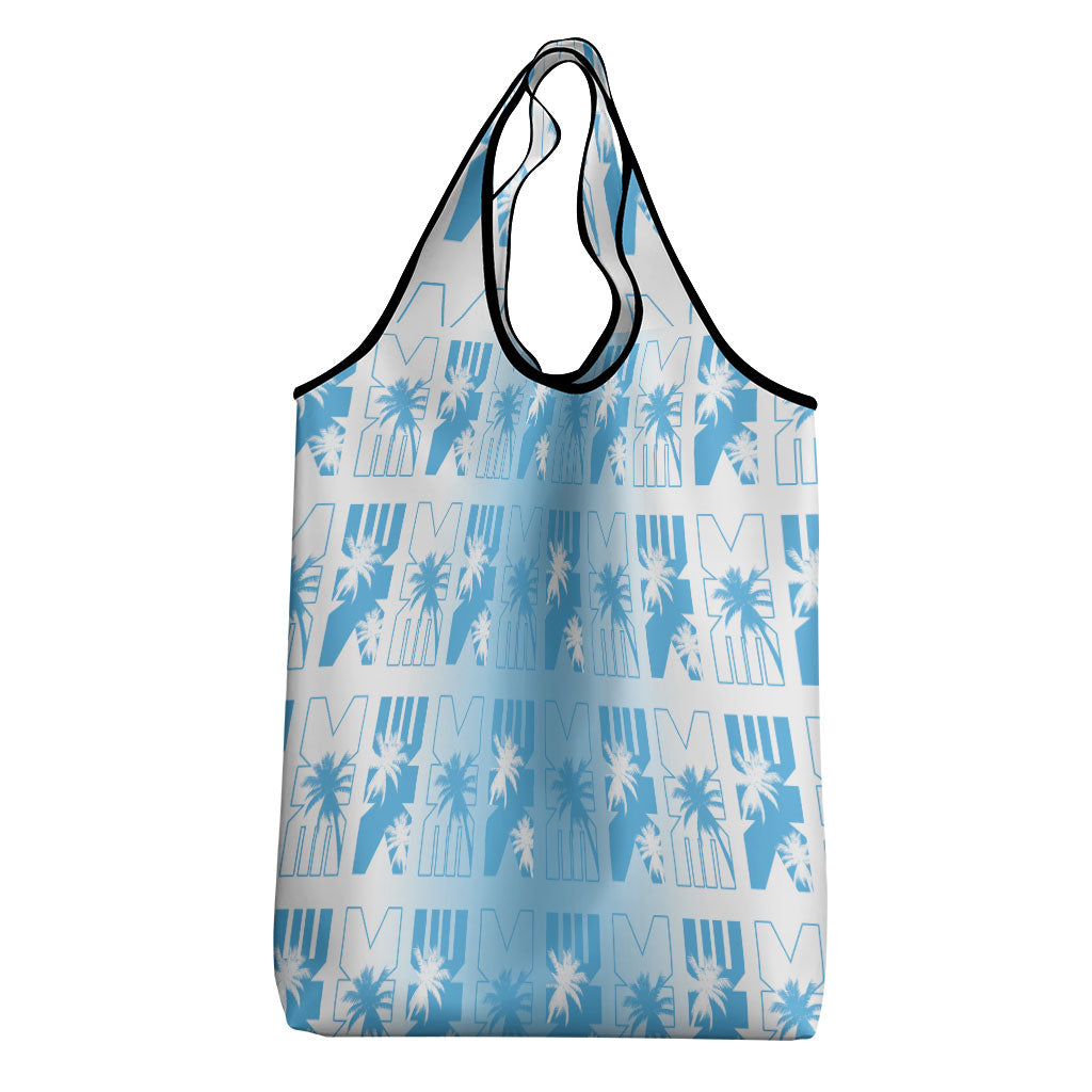 Bula Fiji Grocery Bag White Makare Masi Tapa Pattern LT05 - Polynesian Pride