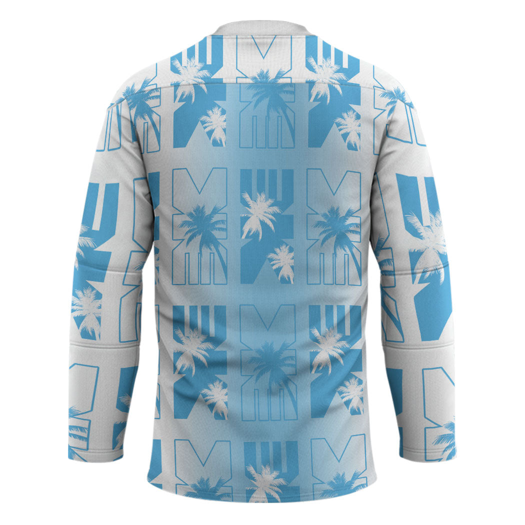 Bula Fiji Hockey Jersey White Makare Masi Tapa Pattern LT05 - Polynesian Pride