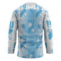 Bula Fiji Hockey Jersey White Makare Masi Tapa Pattern LT05 - Polynesian Pride