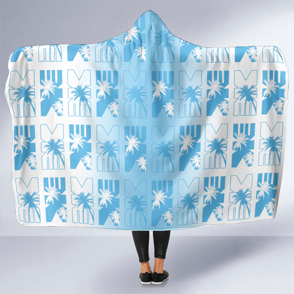 Bula Fiji Hooded Blanket White Makare Masi Tapa Pattern LT05 One Size White - Polynesian Pride