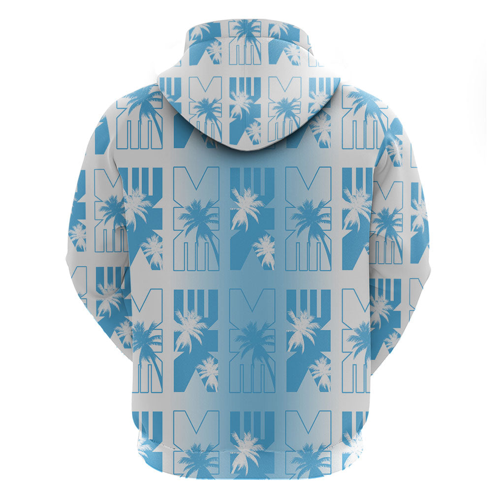 Bula Fiji Hoodie White Makare Masi Tapa Pattern LT05 - Polynesian Pride