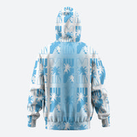 Bula Fiji Hoodie White Makare Masi Tapa Pattern LT05 - Polynesian Pride