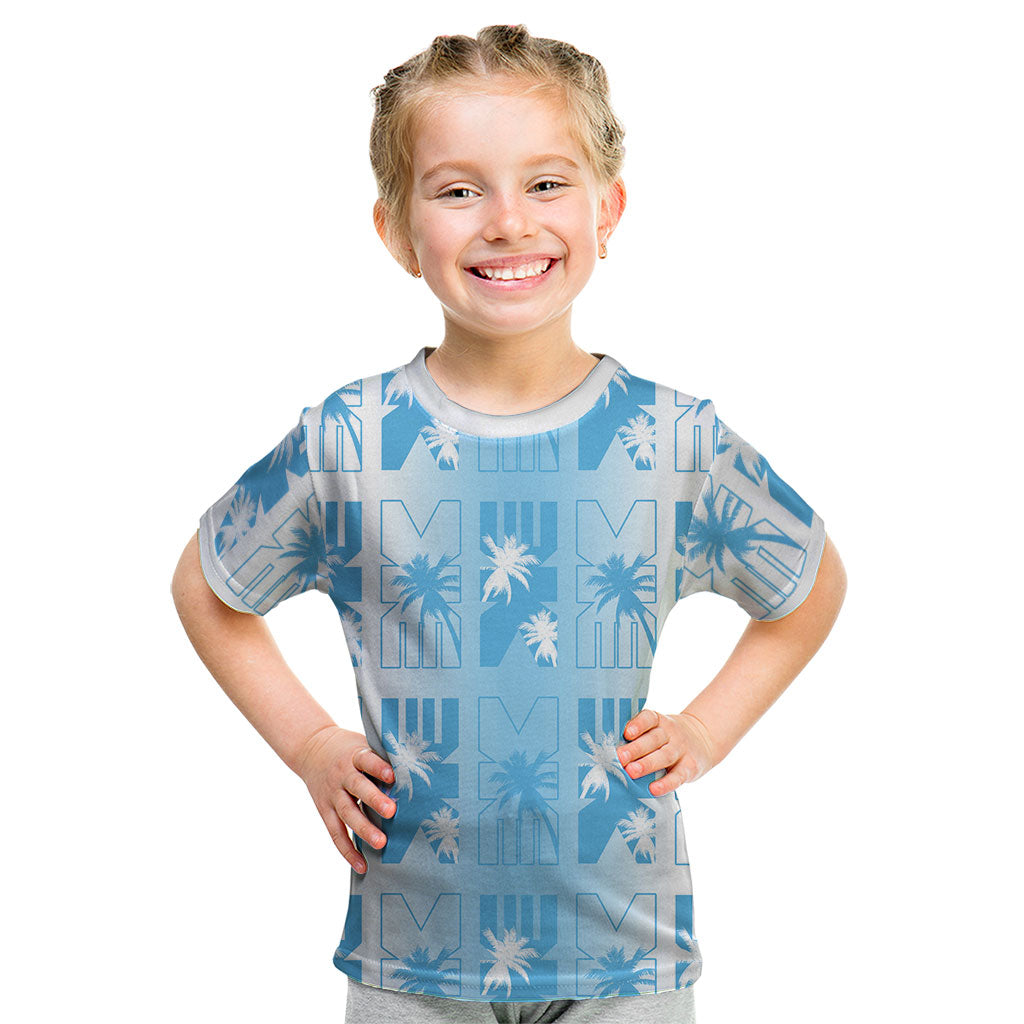 Bula Fiji Kid T Shirt White Makare Masi Tapa Pattern LT05 White - Polynesian Pride