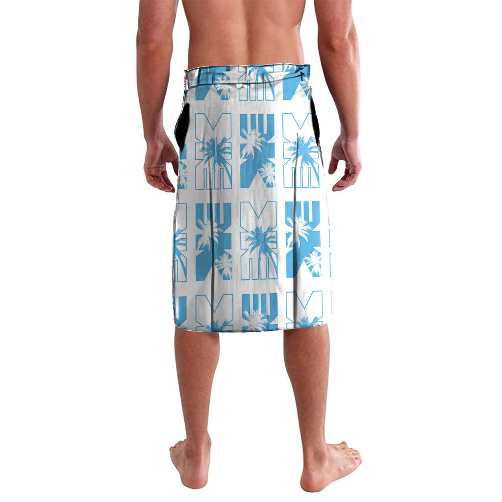 Bula Fiji Lavalava White Makare Masi Tapa Pattern LT05 - Polynesian Pride