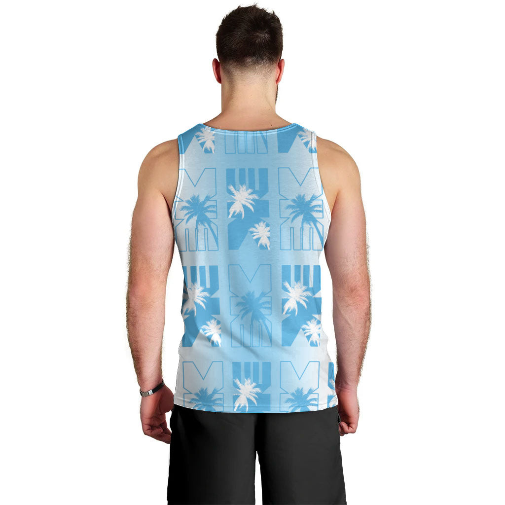 Bula Fiji Men Tank Top White Makare Masi Tapa Pattern LT05 - Polynesian Pride