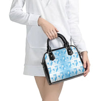 Bula Fiji Shoulder Handbag White Makare Masi Tapa Pattern LT05 - Polynesian Pride