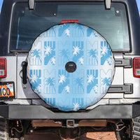 Bula Fiji Spare Tire Cover White Makare Masi Tapa Pattern LT05 White - Polynesian Pride