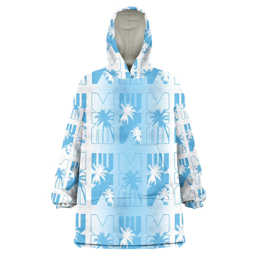 Bula Fiji Wearable Blanket Hoodie White Makare Masi Tapa Pattern LT05 One Size White - Polynesian Pride