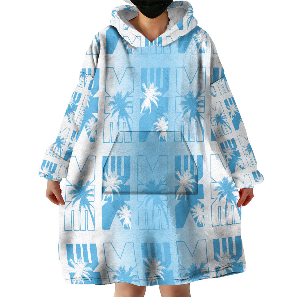 Bula Fiji Wearable Blanket Hoodie White Makare Masi Tapa Pattern LT05 - Polynesian Pride